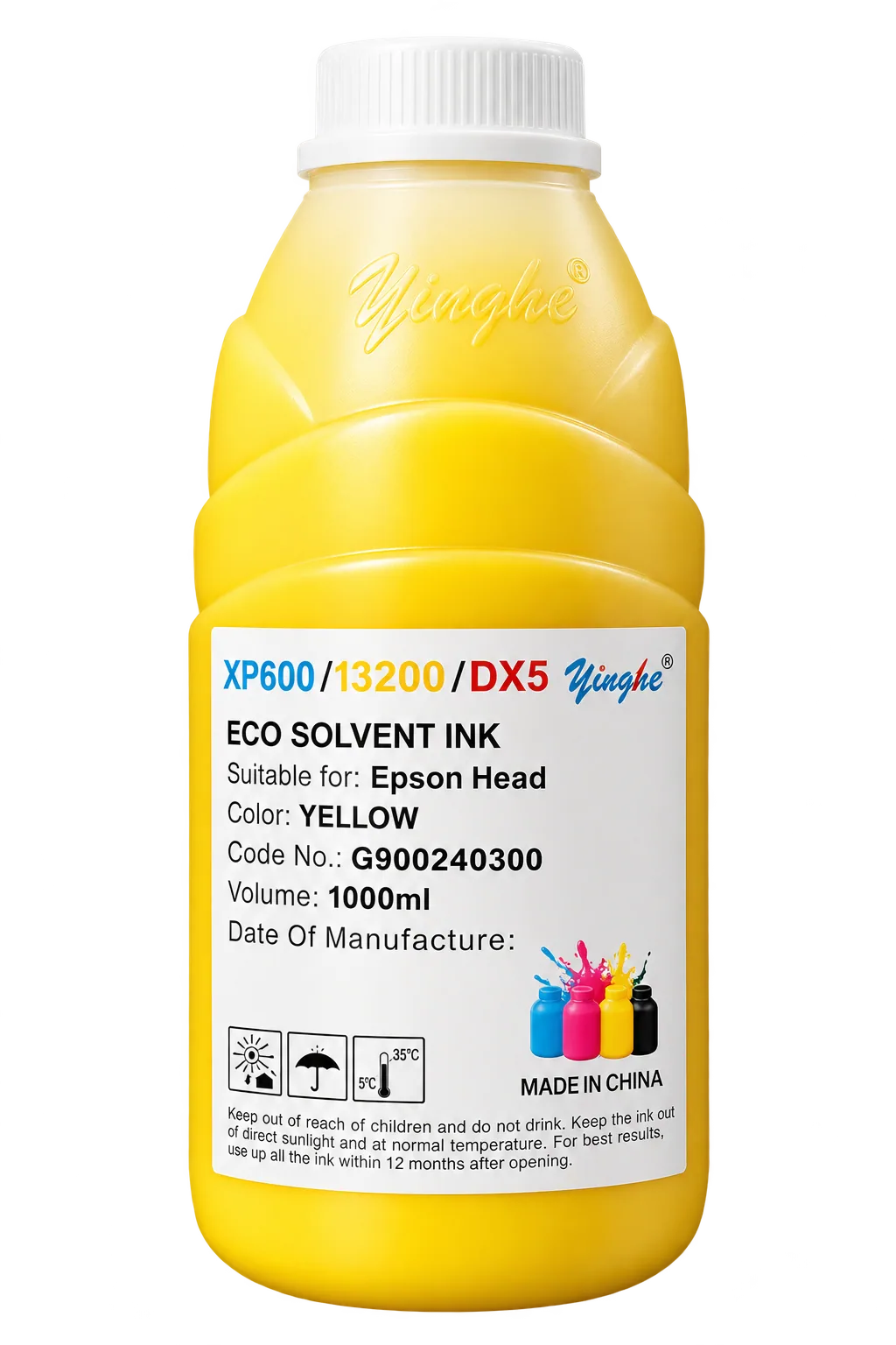 Yellow eco-solvent printing ink