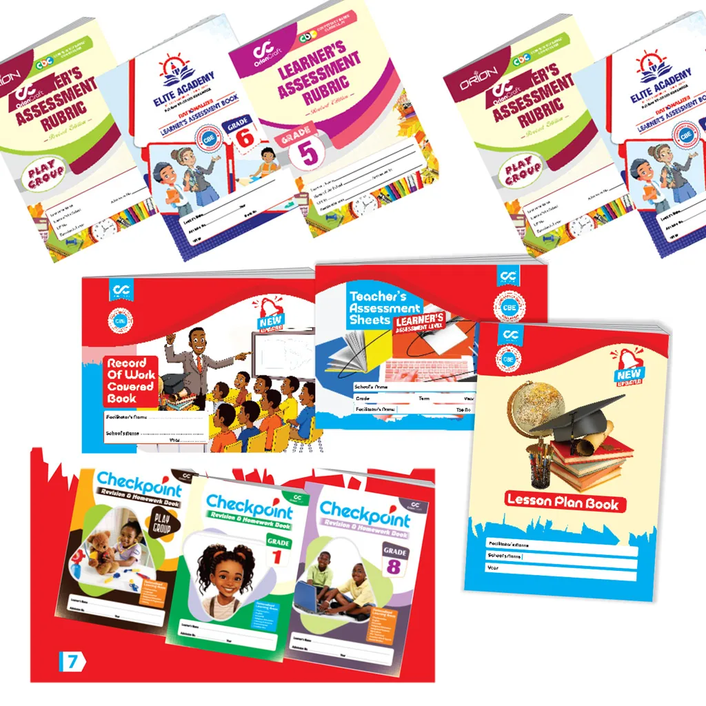 OrionCraft educational books and school record materials